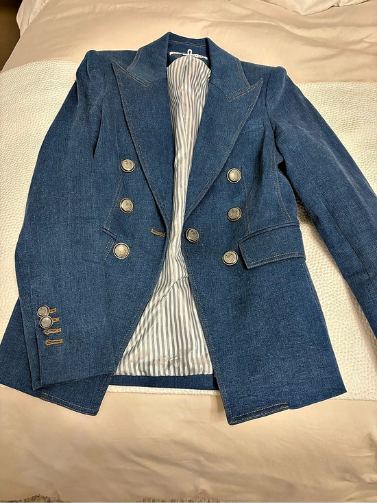 Veronica Beard Jackets & Blazers - Veronica Beard Cooke Denim Dickey Jacket Blue